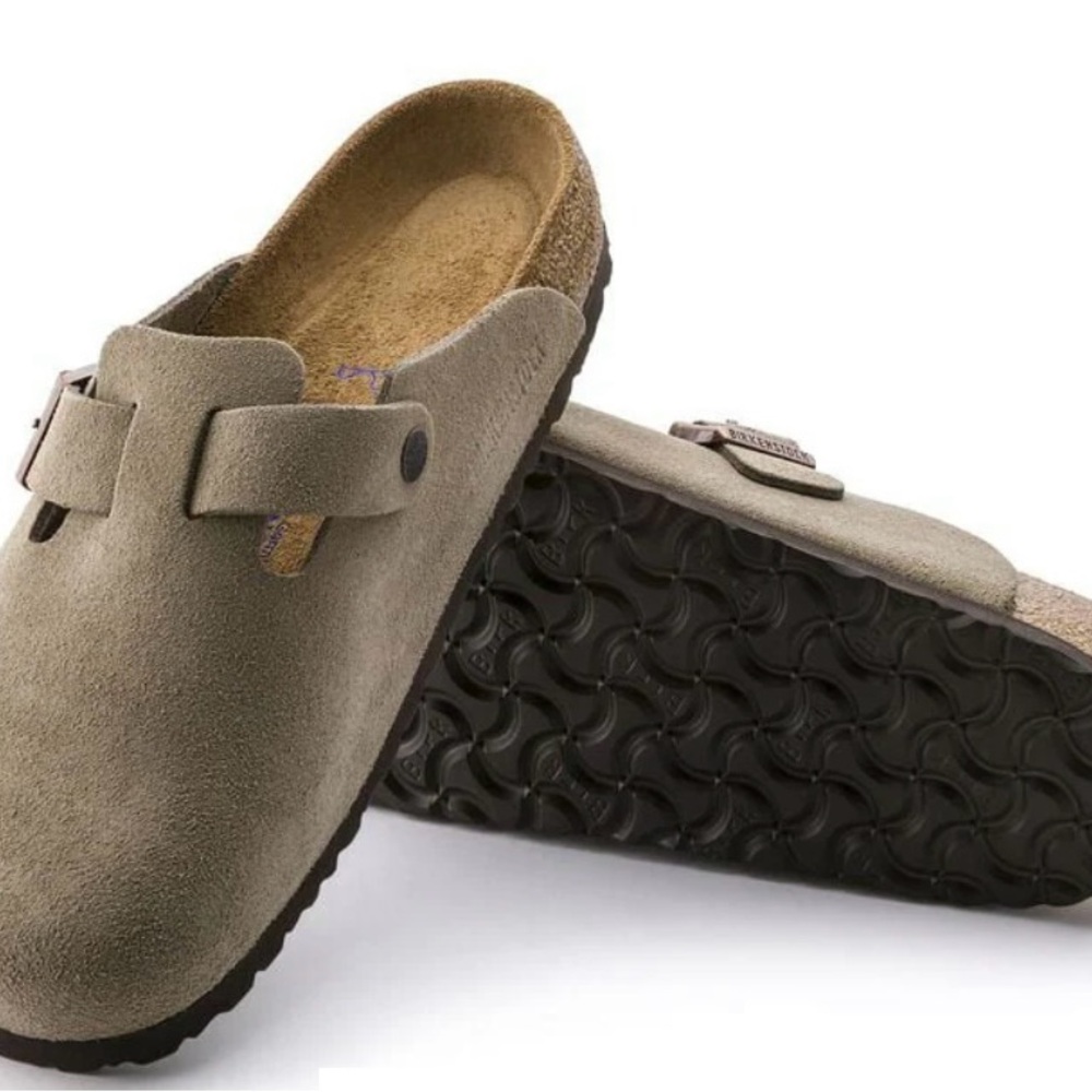Birkenstock Boston Clogs Suede Leather